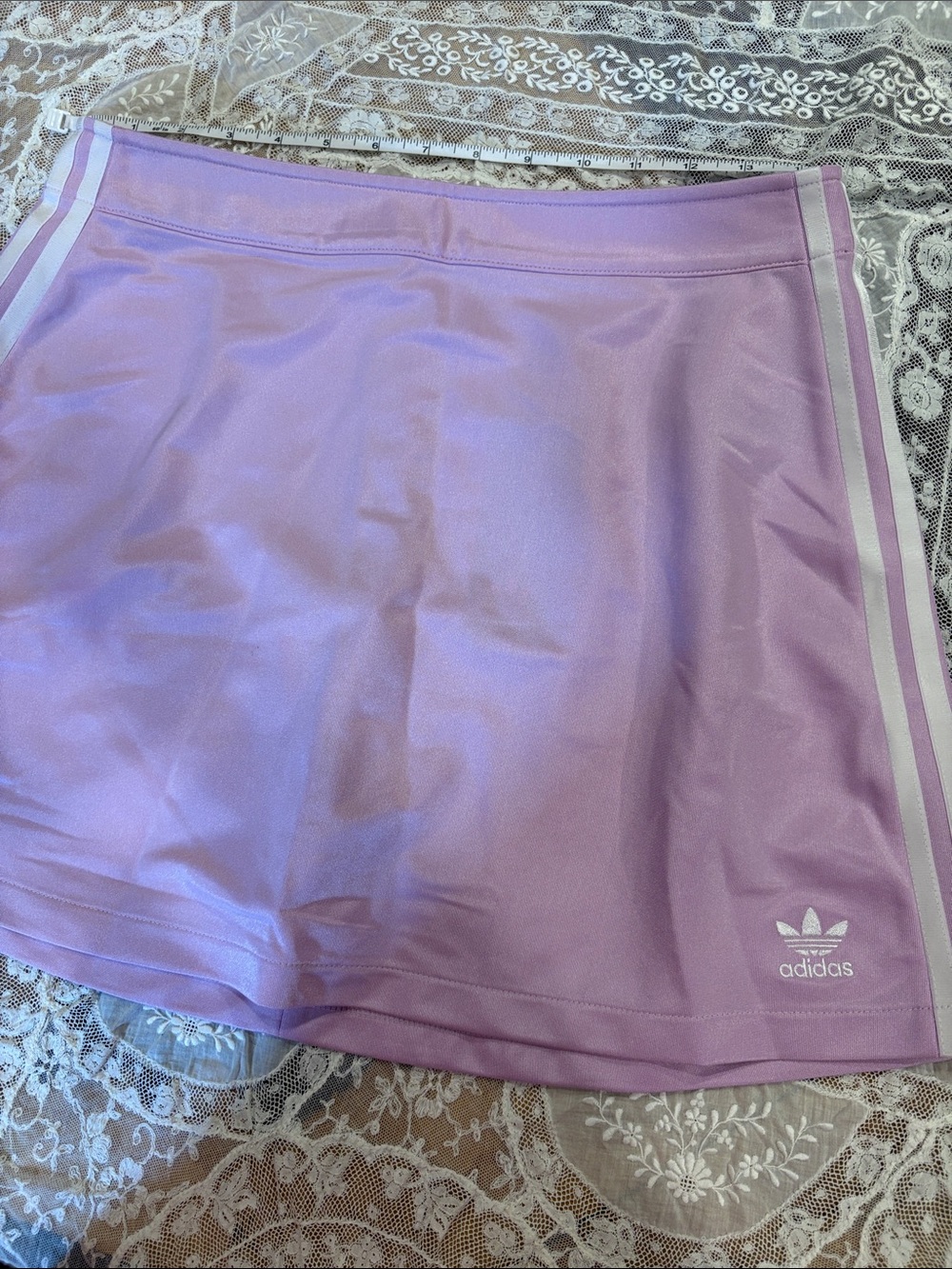 adidas Lavender Athletic Skort with White Side Stripes